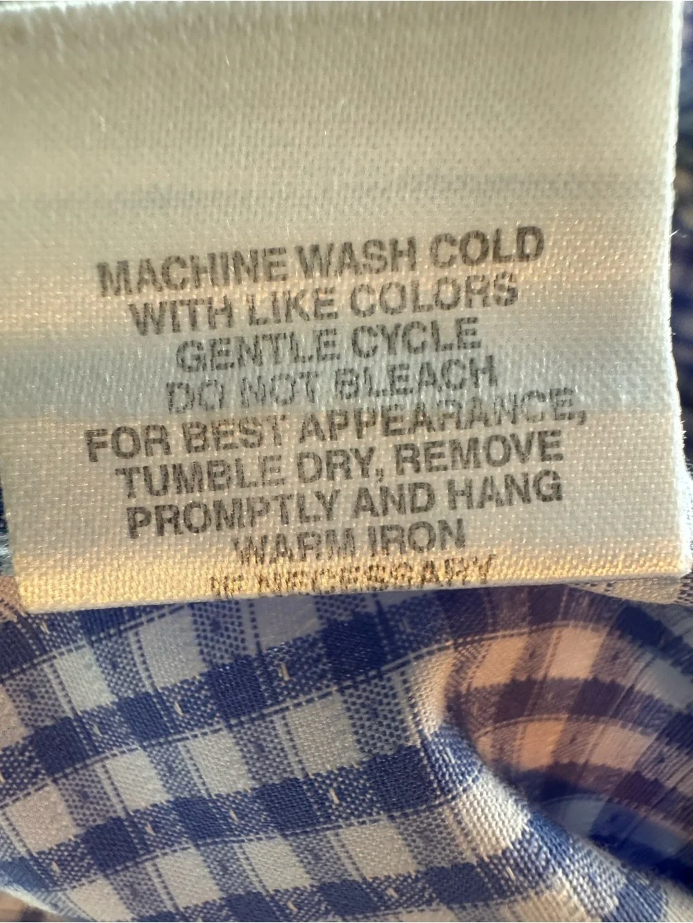 TailorByrd Collection Non-Iron Trim Fit Blue White Check Cotton Dress Shirt 16.5